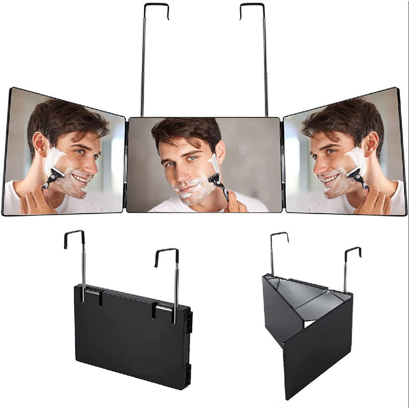 weilaicheng 360 Degree Barber Mirror Mirror with Adjustable Height